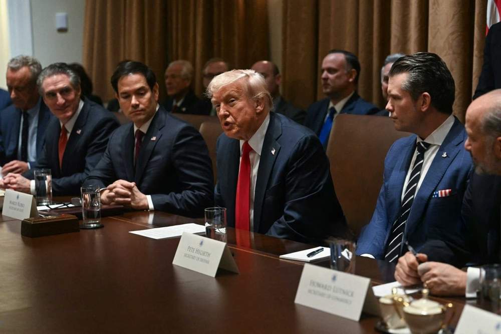 Us,president,donald,trump,speaks,during,a,cabinet,meeting,at
