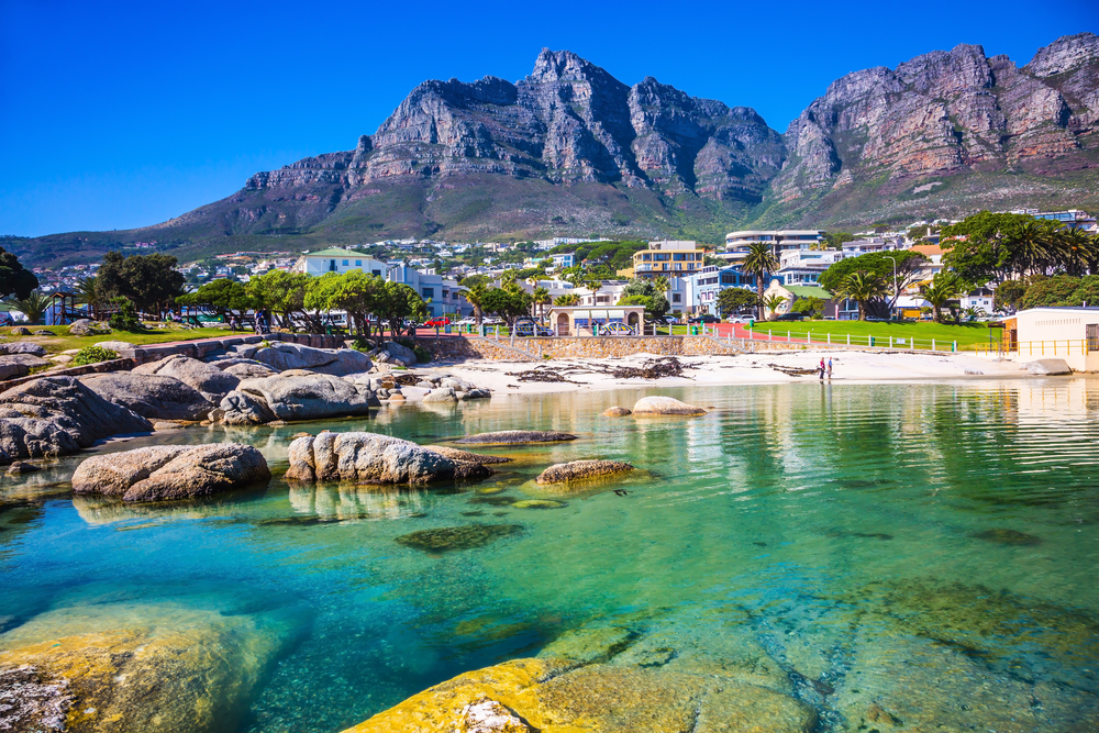 Panorama,of,cape,town,,south,africa.,the,city,beach,against