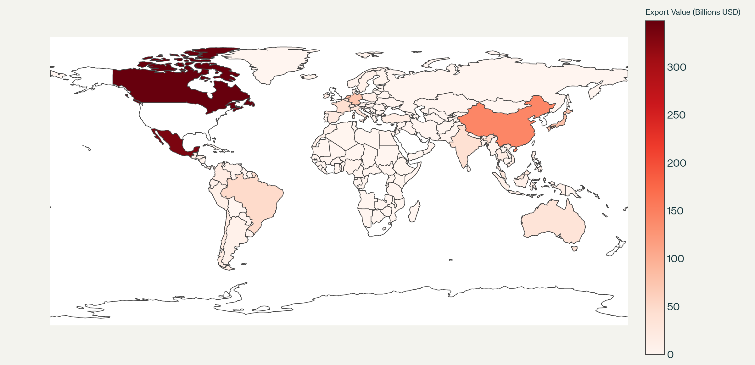 Us goods exports by country 2024