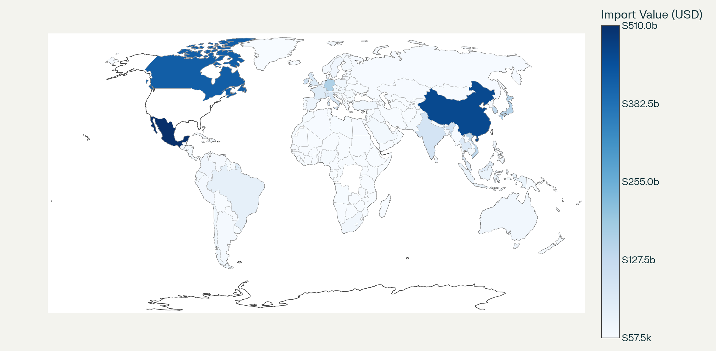 Us goods imports by country 2024