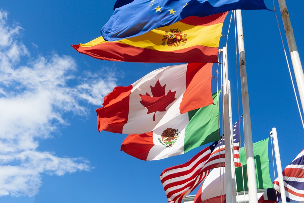 Flags,Of,Canada,,Spain,,Mexico,,The,European,Union,,The,Usa
